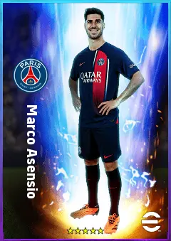 Marco Asensio eFootball 2026 player card, 82 OVR RWF