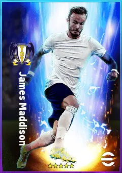 James Maddison eFootball 2026 player card, 82 OVR RMF