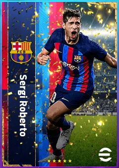 Sergi Roberto eFootball 2026 player card, 78 OVR RB
