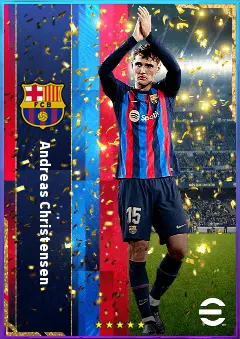 Andreas Christensen eFootball 2026 player card, 82 OVR CB