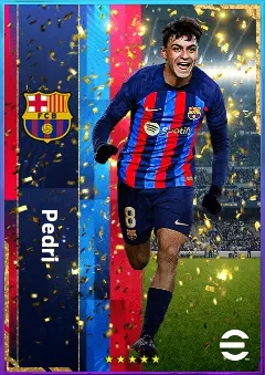 Pedri eFootball 2026 player card, 85 OVR CMF