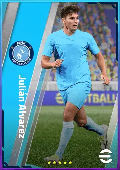 Julián Alvarez eFootball 2026 player card, 83 OVR CF