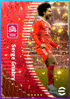 Serge Gnabry eFootball 2026 player card, 84 OVR RWF