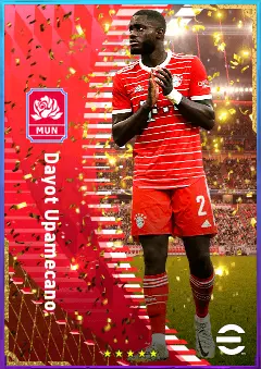 Dayot Upamecano eFootball 2026 player card, 83 OVR CB