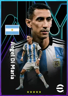 Ángel Di María eFootball 2026 player card, 83 OVR RWF