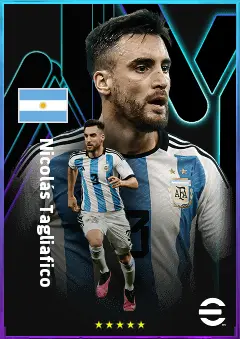 Nicolás Tagliafico eFootball 2026 player card, 81 OVR LB