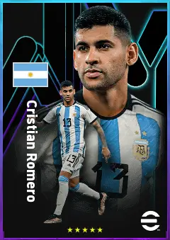 Cristian Romero eFootball 2026 player card, 83 OVR CB
