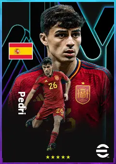Pedri eFootball 2026 player card, 84 OVR CMF
