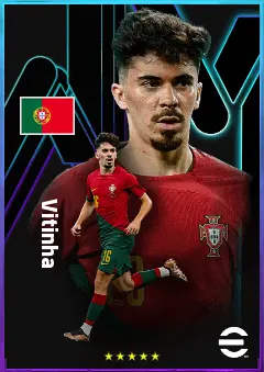 Vitinha eFootball 2026 player card, 83 OVR CMF
