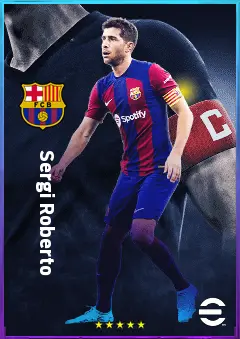 Sergi Roberto eFootball 2026 player card, 80 OVR RB