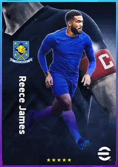 Reece James eFootball 2026 player card, 83 OVR RB