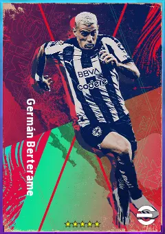 Germán Berterame eFootball 2026 player card, 80 OVR CF