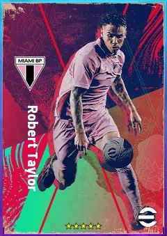 Robert Taylor eFootball 2026 player card, 76 OVR LWF