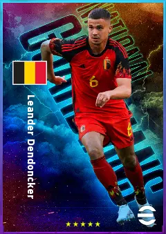 Leander Dendoncker eFootball 2026 player card, 80 OVR DMF