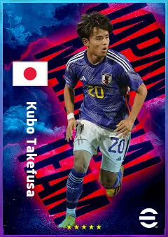 Kubo Takefusa eFootball 2026 player card, 81 OVR RMF