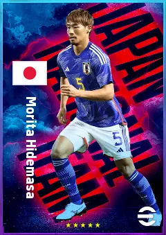 Morita Hidemasa eFootball 2026 player card, 80 OVR DMF