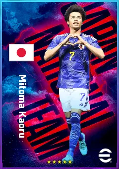 Mitoma Kaoru eFootball 2026 player card, 82 OVR LMF