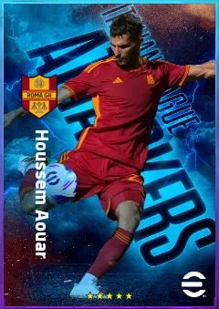 Houssem Aouar eFootball 2026 player card, 80 OVR AMF