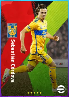 Sebastián Córdova eFootball 2026 player card, 80 OVR AMF