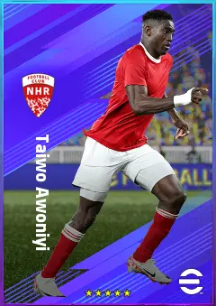 Taiwo Awoniyi eFootball 2026 player card, 80 OVR CF