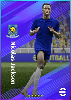 Nicolas Jackson eFootball 2026 player card, 80 OVR CF