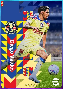 Diego Valdés eFootball 2026 player card, 80 OVR AMF