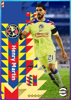 Henry Martín eFootball 2026 player card, 80 OVR CF