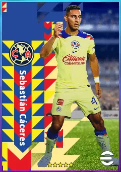 Sebastián Cáceres eFootball 2026 player card, 80 OVR CB