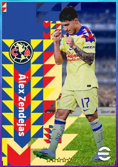 Álex Zendejas eFootball 2026 player card, 80 OVR LMF