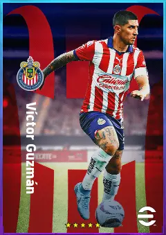 Víctor Guzmán eFootball 2026 player card, 81 OVR AMF
