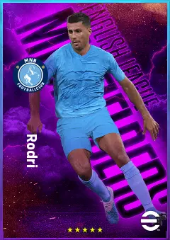 Rodri eFootball 2026 player card, 86 OVR DMF