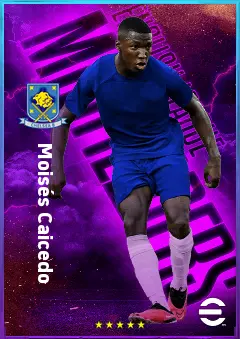 Moisés Caicedo eFootball 2026 player card, 83 OVR CMF