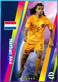 Nathan Aké eFootball 2026 player card, 83 OVR CB