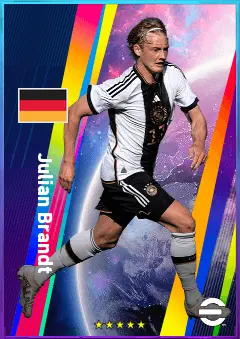 Julian Brandt eFootball 2026 player card, 83 OVR AMF