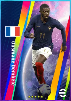Ousmane Dembélé eFootball 2026 player card, 84 OVR RWF
