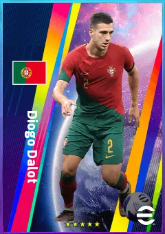 Diogo Dalot eFootball 2026 player card, 82 OVR RB