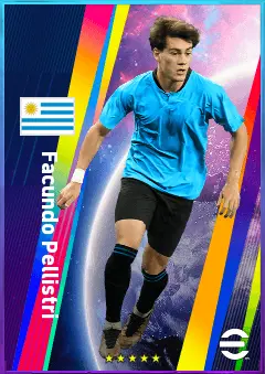 Facundo Pellistri eFootball 2026 player card, 79 OVR RWF
