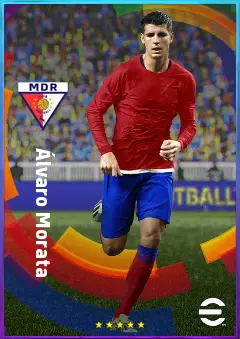 Álvaro Morata eFootball 2026 player card, 82 OVR CF