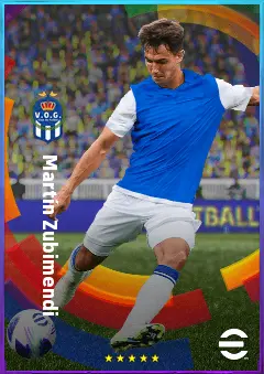 Martín Zubimendi eFootball 2026 player card, 83 OVR DMF