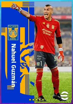 Nahuel Guzmán eFootball 2026 player card, 80 OVR GK