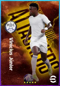 Vinícius Júnior eFootball 2026 player card, 85 OVR LWF