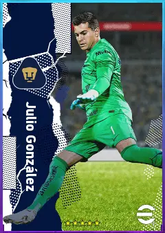Julio González eFootball 2026 player card, 77 OVR GK