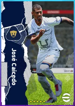 José Caicedo eFootball 2026 player card, 76 OVR DMF