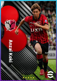 Anzai Koki eFootball 2026 player card, 76 OVR LB