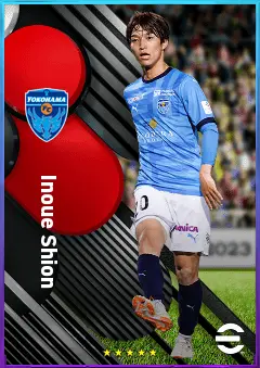 Inoue Shion eFootball 2026 player card, 76 OVR CMF