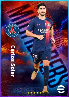 Carlos Soler eFootball 2026 player card, 82 OVR CMF