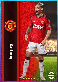 Antony eFootball 2026 player card, 82 OVR RWF