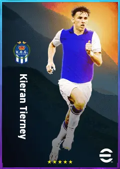 Kieran Tierney eFootball 2026 player card, 81 OVR LB