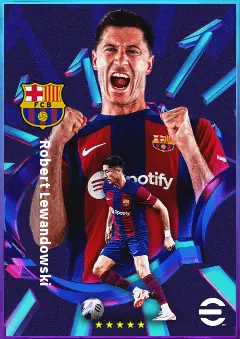 Robert Lewandowski eFootball 2026 player card, 85 OVR CF