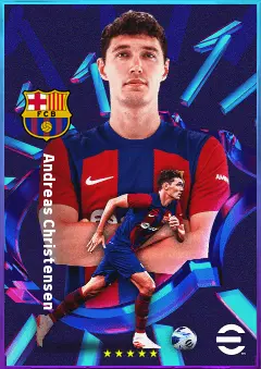 Andreas Christensen eFootball 2026 player card, 82 OVR CB